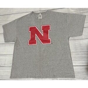 Vintage Nebraska Huskers Gray Tshirt Size XL Website Promo Y2K Delta Tag